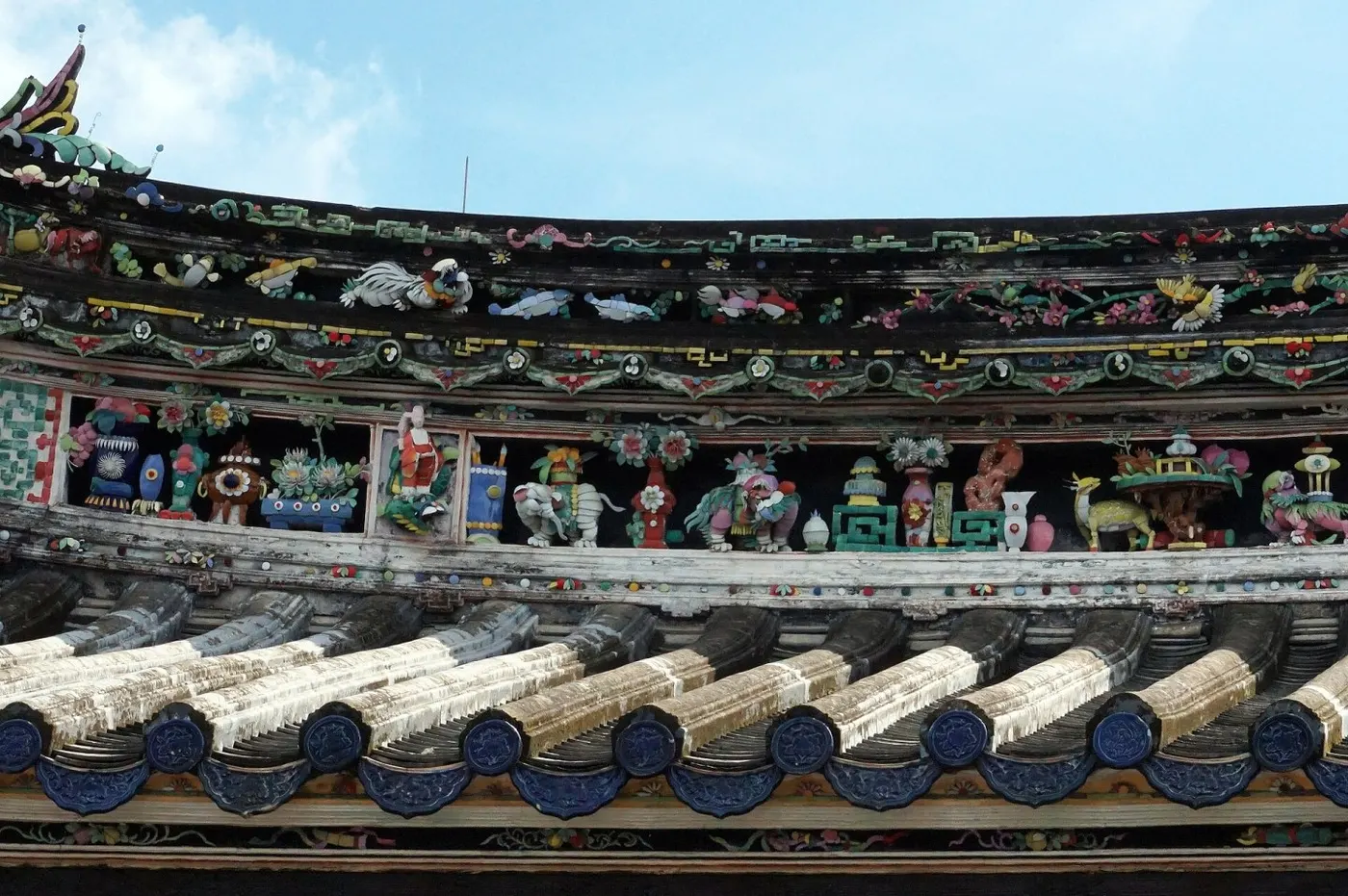 从熙公祠嵌瓷花鸟